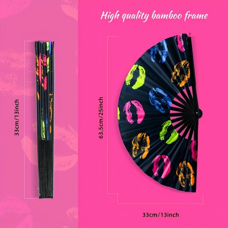 1pc Folding Fan, Large Folding Fan,Kung Fu Fan,Festival Smashing Fan,Folding Hand Fan,Suitable for Male and Female Performance Dance Party Accessories