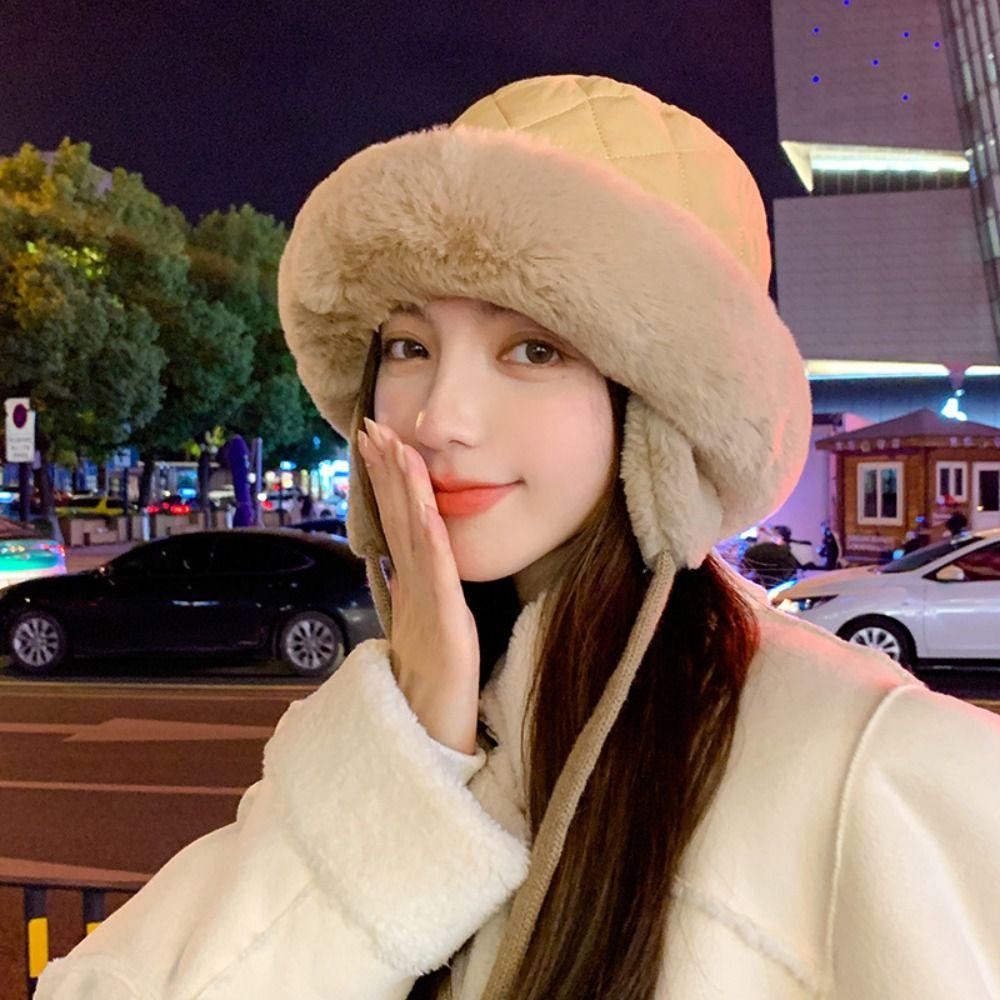 Soft Ear Protection Hat Keep Warm Fisherman Cap Outdoor Women Winter Hat Autumn Winter