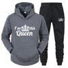 Unisex Hooded Sweatshirt Set Casual Sportswear Tracksuit Teens Adults