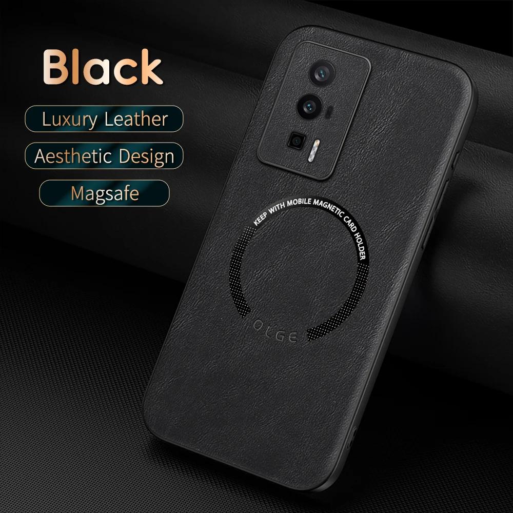 

Для Redmi K60 60 Pro Кожа PU с рисунком коровьей шкуры с мелкими отверстиями Внешнее магнитное кольцо Мягкий край Противоударный Защита от отпечатков пальцев Чехол для телефона For Redmi K60 чёрный