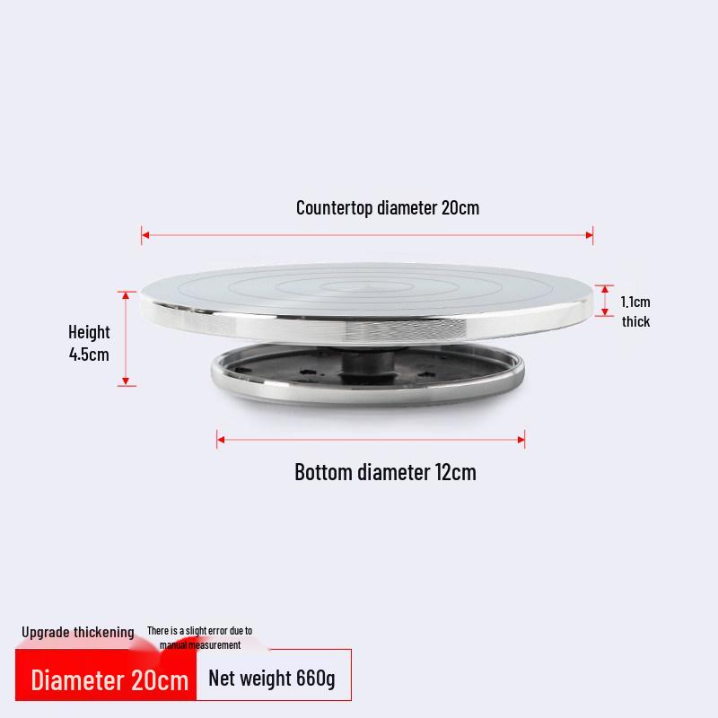 Children's Double-Sided Aluminum Alloy Pottery Turntable for Clay Sculpture Tools