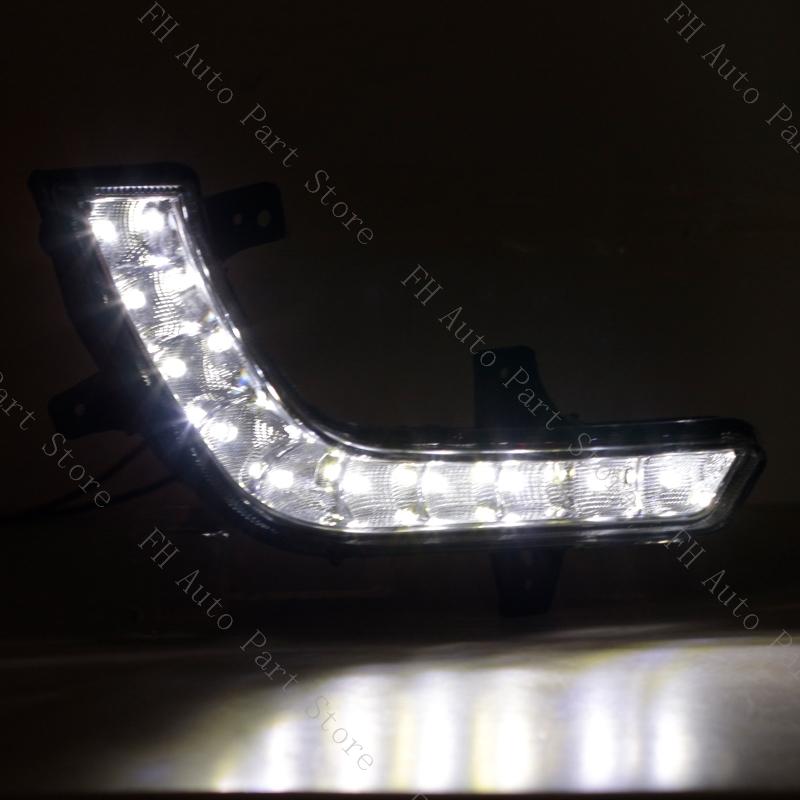 Foglamp Foglight For Geely GC6/MK 2016 2017 2018 2019 LED Front Bumper Fog Light DRL Daytime Running Drive Lamp