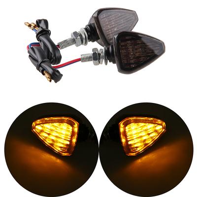 Schwarze Motorrad LED Blinkerleuchte Motorrad Blinkerlampe Roller Bernstein Universal