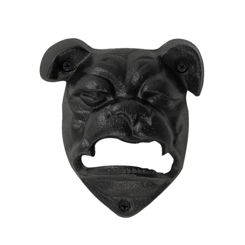 1KS lebka prase Medvěd Psí hlava otvíráky na láhve Litina Nástěnný otvíráky na víno pivo