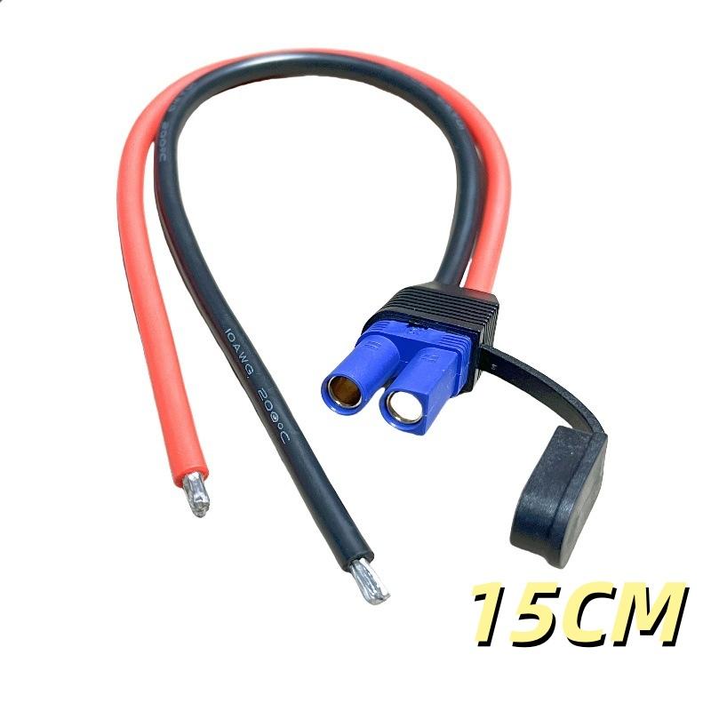 100W Ec5 Motorcycle Emergency Start Wire High-Power 10Awg Silicone Line Ec5 Male Female Plug To O-Type Terminal Connection Cable