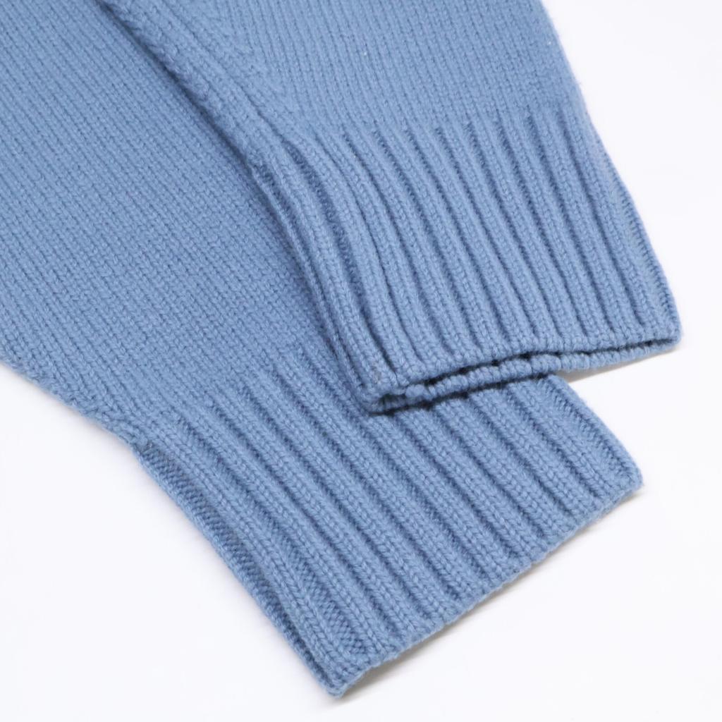 CINOH 21WKN005 Blue Oversized High Neck Knit Tops 38 blueUsed