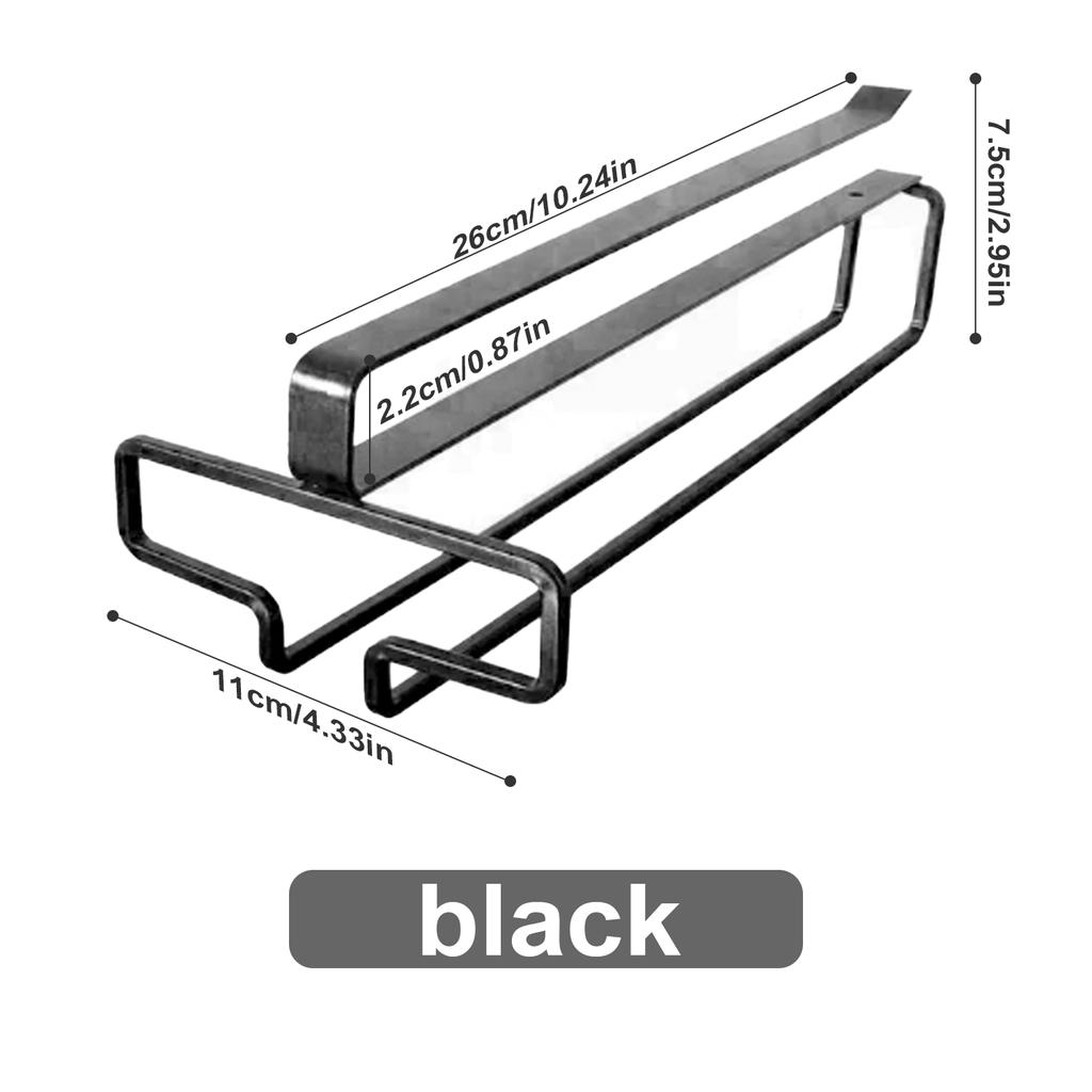 Cabinet Red Wine Glass Holder, Iron Double Row Cup Hook Storage Rack, Non Perforated Hanging Drainage Storage Rack.