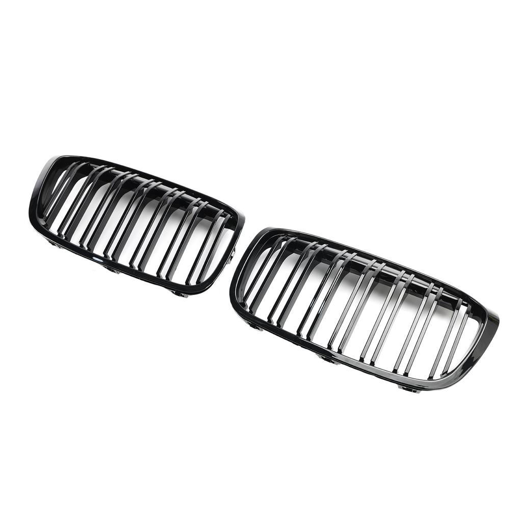 2PCS Gloss Black Front Kidney Grill Grille Fit BMW 2 Series F45 F46 2018-2021