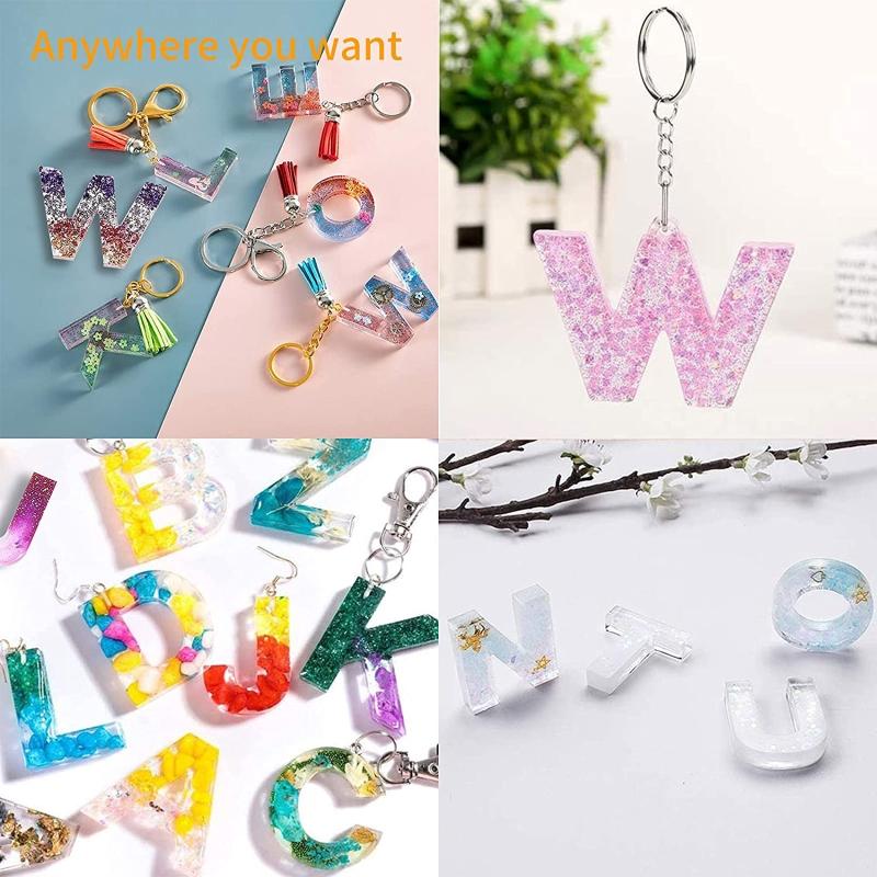 Silicone Alphabet Mould,Letter Non-Stick Chocolate Moulds,Baking Mold,Handmade Wax Resin Moulds,DIY Letter Jewelry Molds