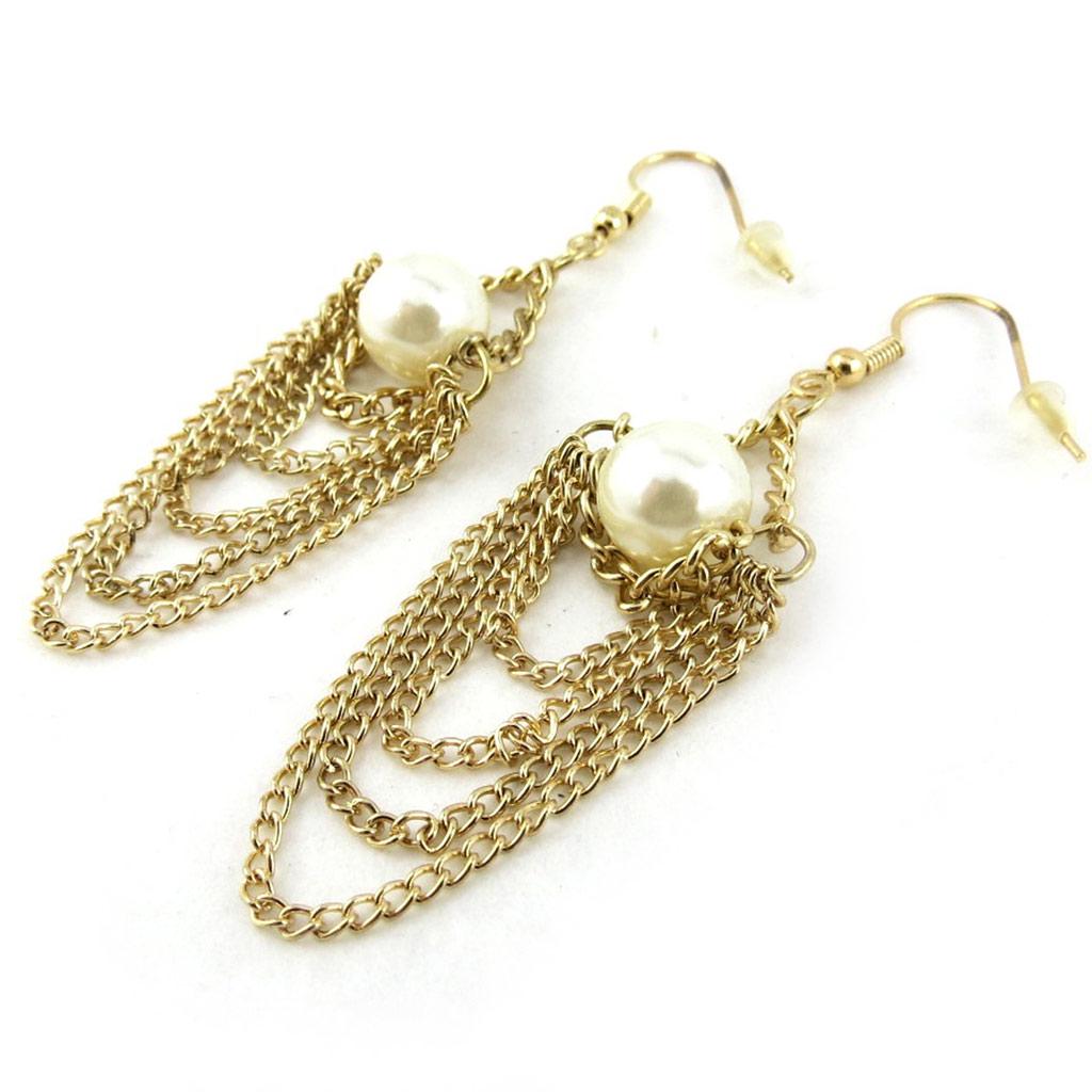 Les Trésors De Lily [N0218] - Golden Ivory 'Scarlett' Designer Earrings