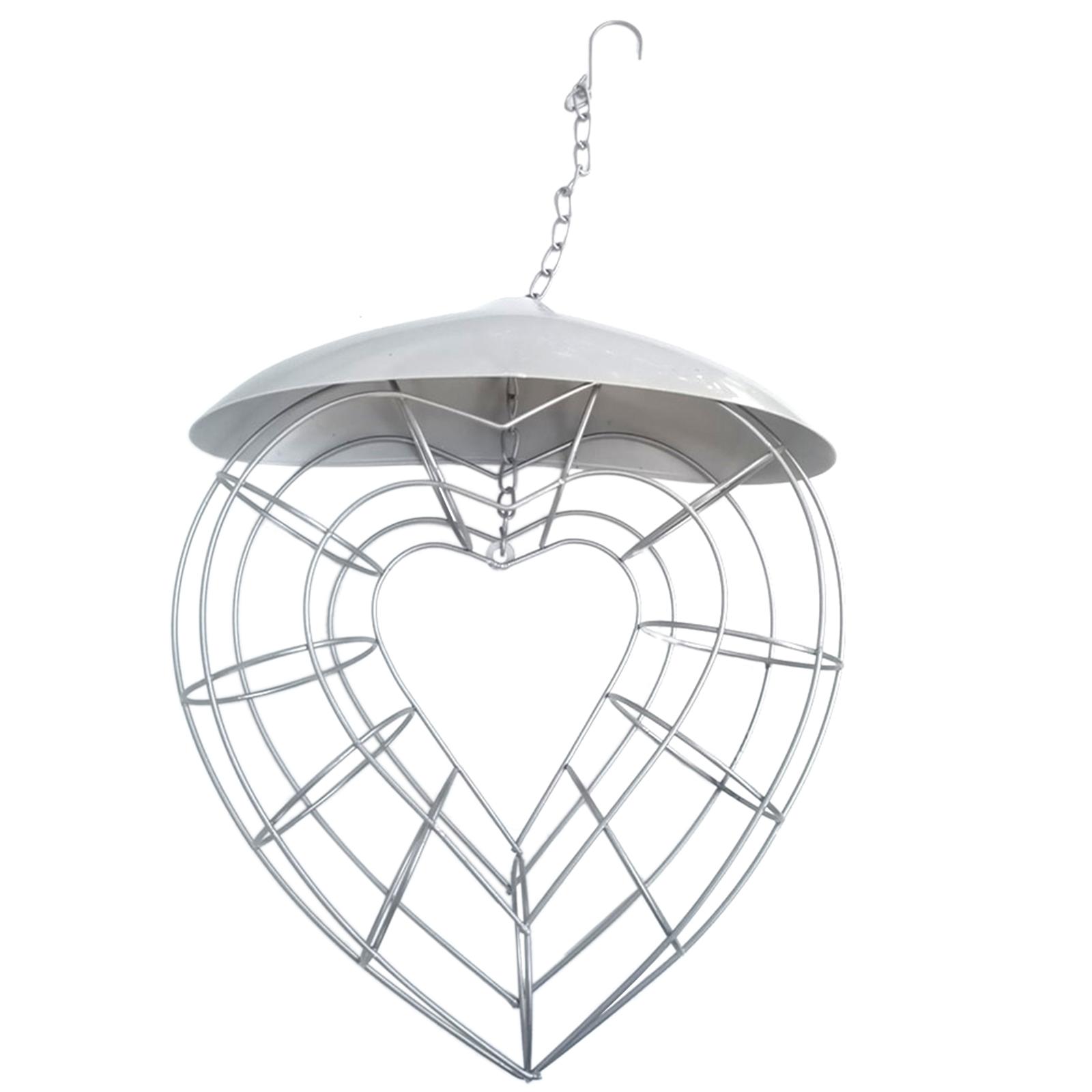 Hanging Feeder for Wild Birds Feeder Basket for Lovebirds Finches Canaries- Wild Bird Feeding Food Dispenser Storage 1 серебряный