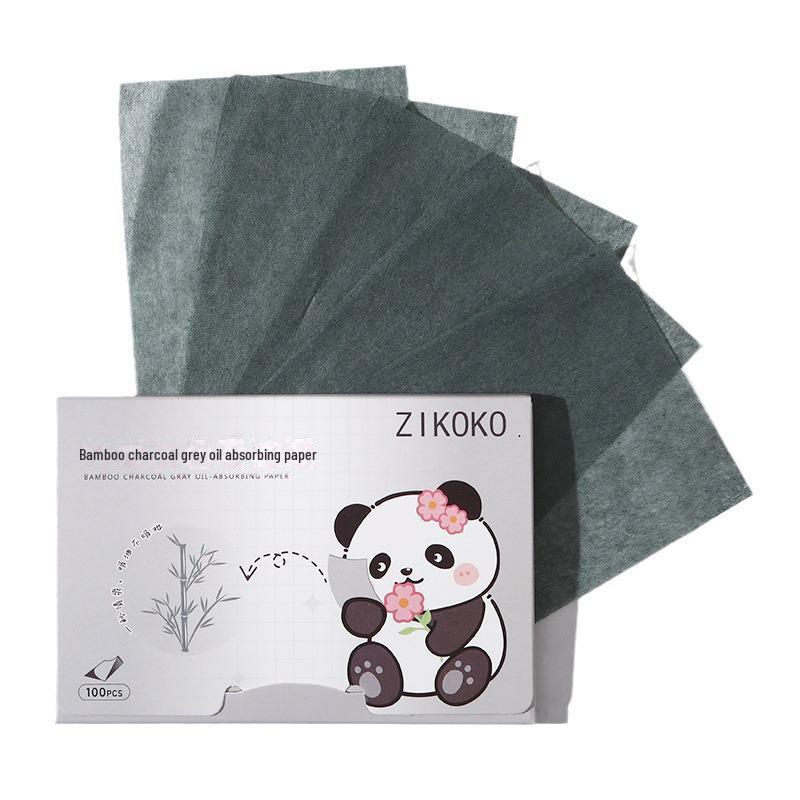 ZIKOKO Portable Oil-Absorbing Facial Papers - 100 Sheets, Fragrance-Free, Removable Box, Oil-Control