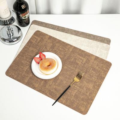 Europäische ins einfache Tischset Leder-Platzset doppelseitiges Stoffmuster westliches Essens-Platzset Fleck-wasserdicht und hitzebeständig
