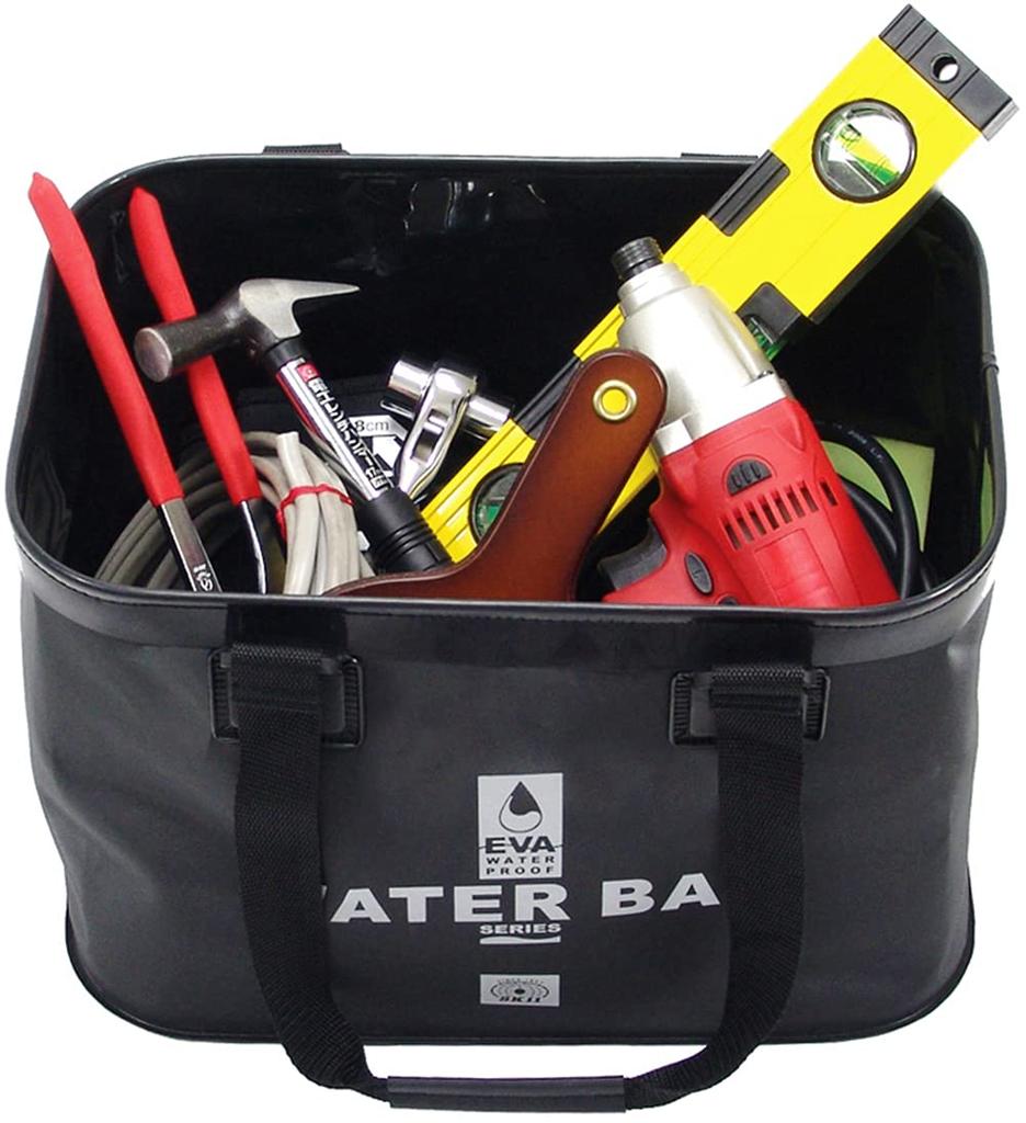 SK11 Water Bag, Square, Fully Waterproof, 36cm x 0.65mm, Washable, Tool Bag, Simple Bucket