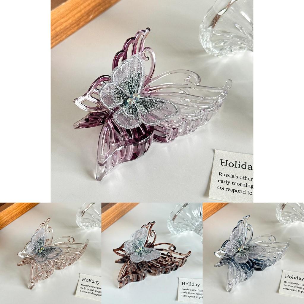 Elegant Vintage Butterfly Hair Clip Large Size For Upscale Fashionable Hairstyles