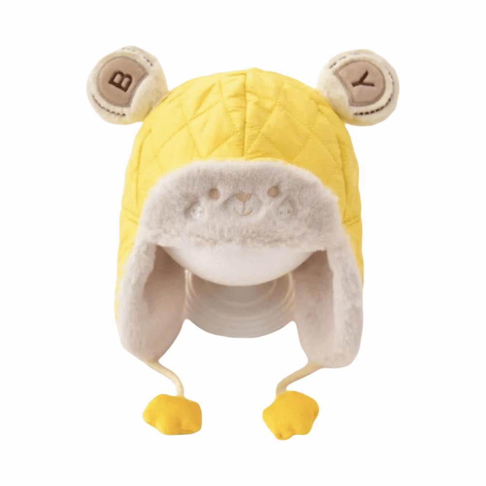 Windproof Cartoon Bear Baby Hat Plush Trendy Baby Beanie Cap Cute Earmuffs Toddler Cap  Gifts