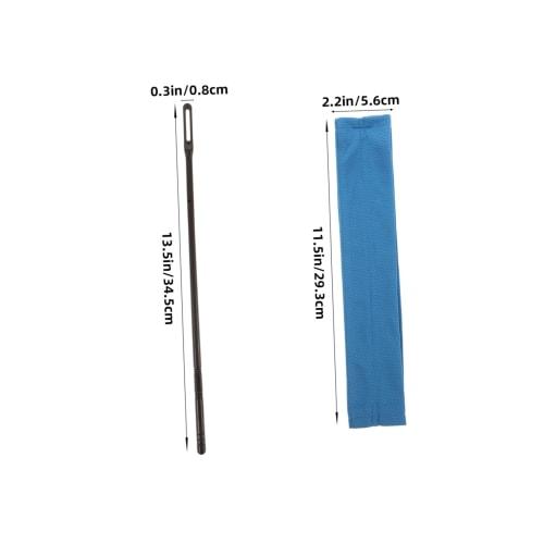 TOGEVAL Absorbent Cleaning Cloth for Pipe Maintenance, Flute Tone Hole Cleaner, Flute Cleaning Kit, Instrument Accessories, Blue