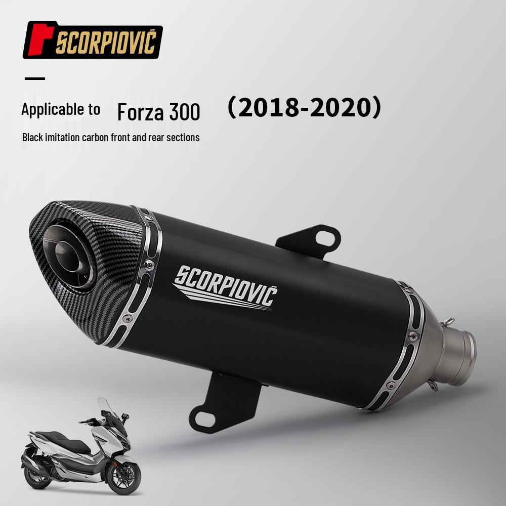 Forza 300 Motorcycle/Scooter Mod Kit: Front & Rear Exhaust Pipes, Muffler.