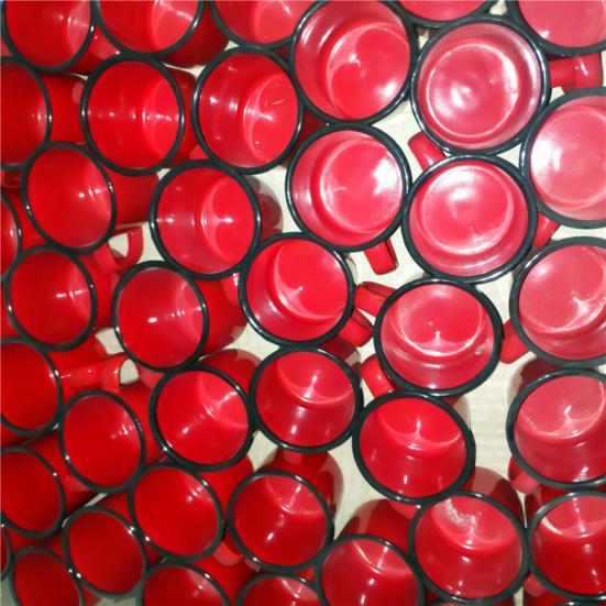 Retro Style Multi-use Water Mug Enamel Practical Non-sliding Base Drink Mug for Home