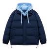 Cotton-padded Winter Cotton-padded Men's Thickened Fake Two-piece Coat Female Couple's Hooded Bread Suit Color