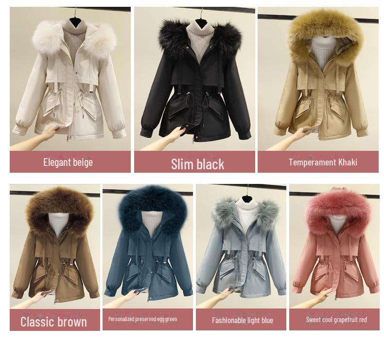 Parka Scurtă de Iarnă pentru Femei 2025 - Jachetă de Bumbac cu Talie Mărime Mare