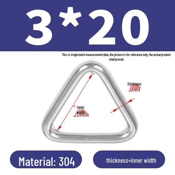 Triangelringspänne i rostfritt stål med ögleanslutning