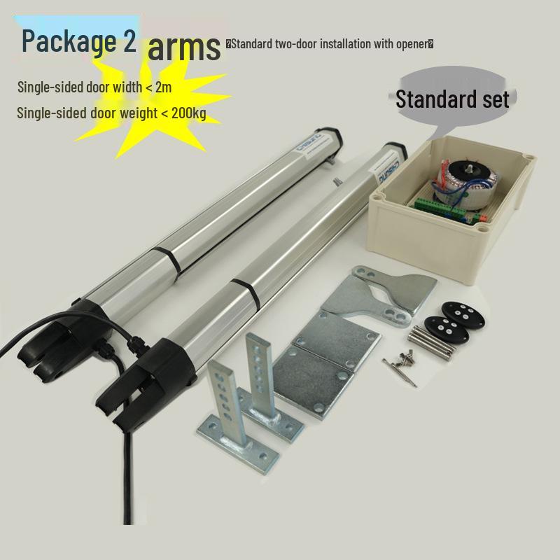 200kg Solar-Powered Smart Telescopic Arm Remote Control Double Swing Gate Motor for Wrought Iron Fences