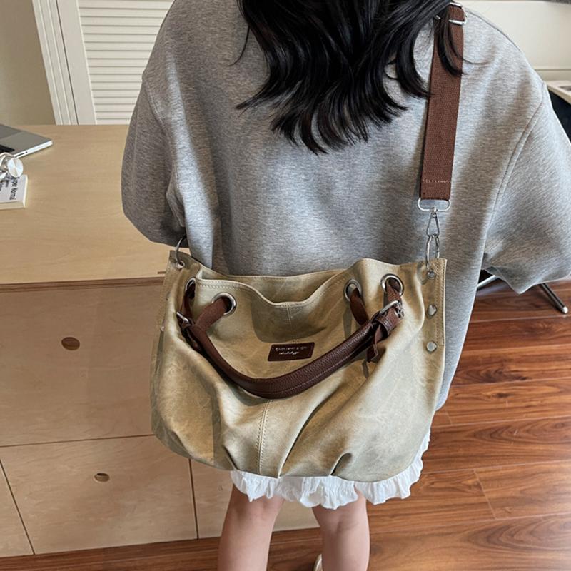 Yogodlns Fashion Minimalist PU Leather Shoulder Bag Casual Large Capacity Tote Bag For Women's Trendy Large Commuting Handbag