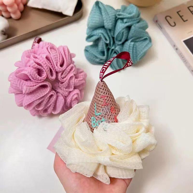 Bath Sponge Ice Cream Shape Exfoliating Loofah Body Scrubber Shower Cleaning Loofahs Bathroom Men Women Bathing Accessories