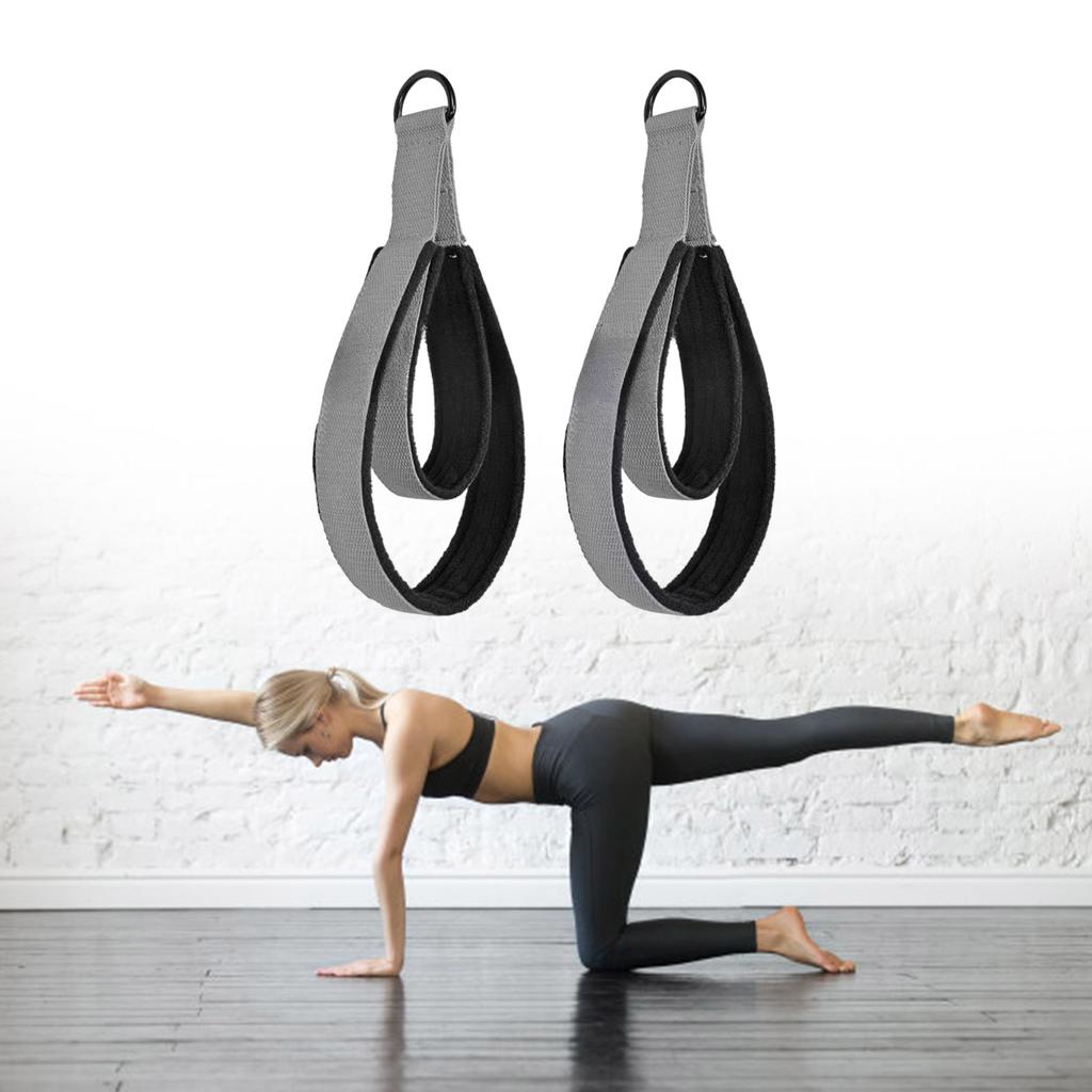 Doppelschlaufe Gurt 1 Paar Pilates Yoga Doppelschlaufe Gürtel Fitnessgerät Gurt für Gym Doppelschlaufe Yoga Pilates Gurt