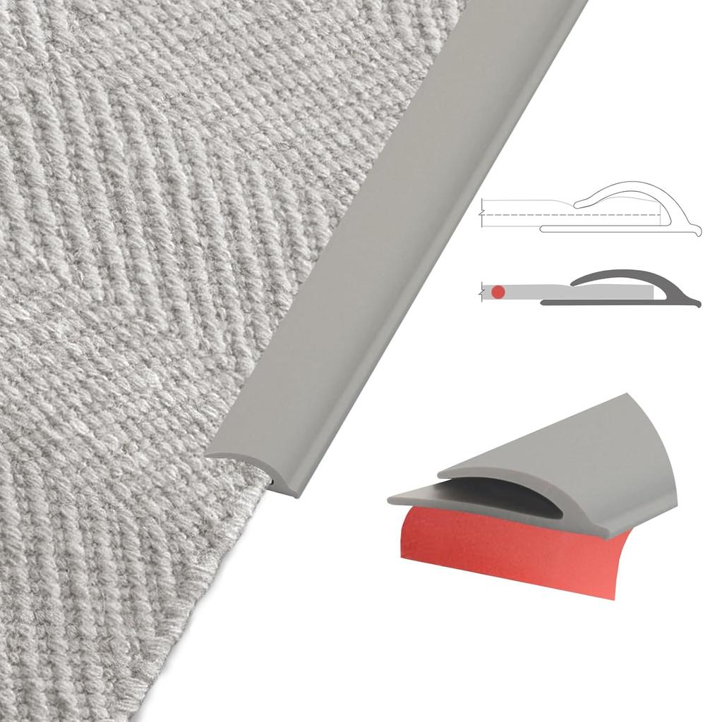 1PC 118.11/196.85in Transition Edge Strip, Carpet Edge Strip, Floor Edge Strip Rough Edged Floor Edging Strip, Easy To Install