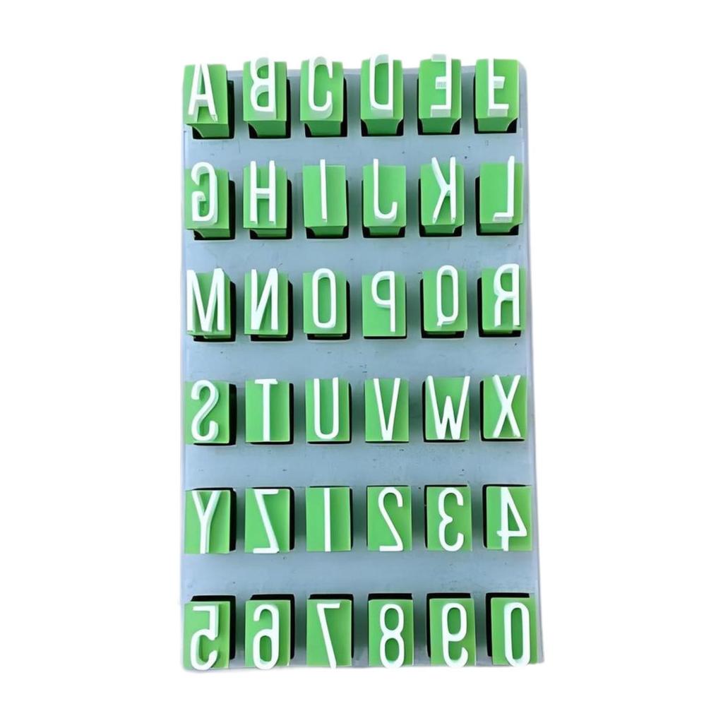 Alfabet Lera Stämpelset Återanvändbar Bokstavsstämpel Alfabetspress DIY Handgjord Bokstavsform för Lera DIY Keramik Handgjorda Hantverk