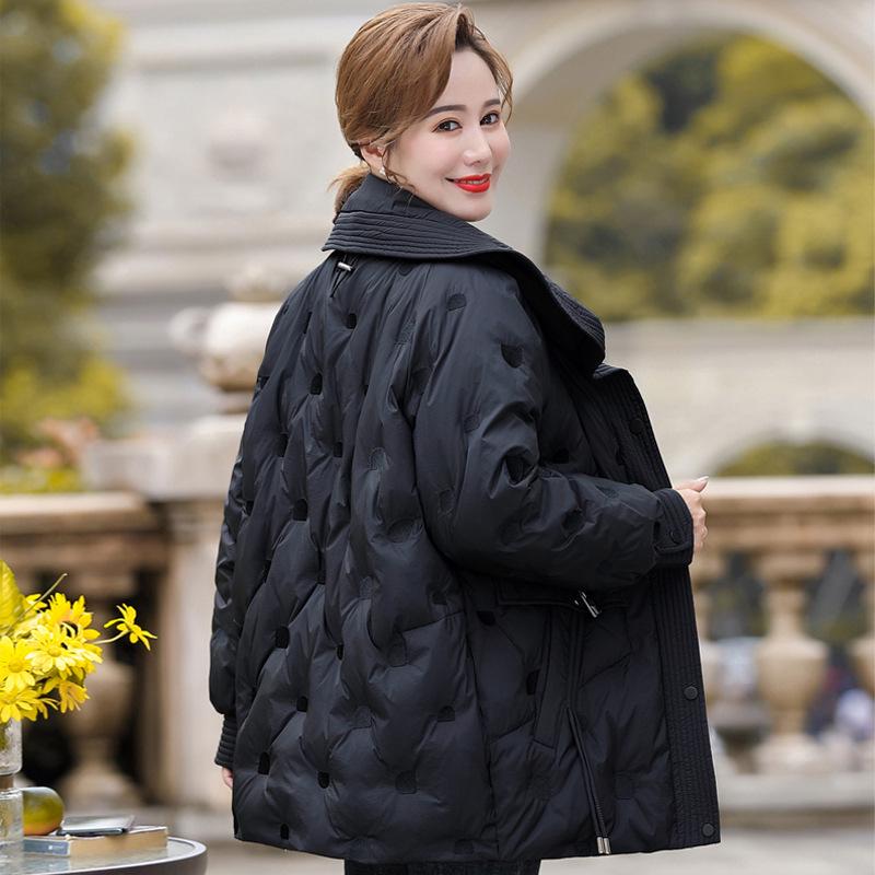 

Stylish Mid-Aged Women s Winter Down Cotton Jacket Coat 4XL (150-165 Jin)