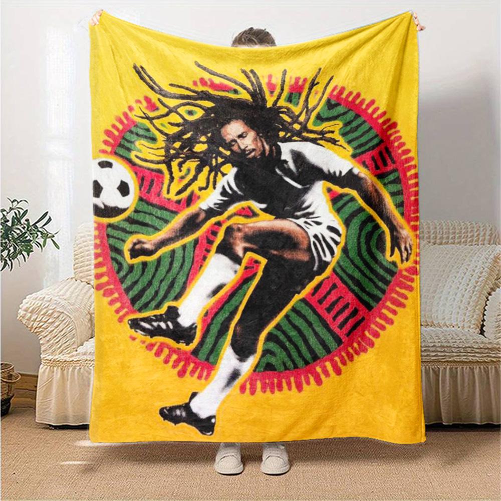 Bob Marley Blanket Comfortable Perfect for Seaside Office Couch for All Occasions Digital Print Perfect Gift for Relatives and Friends