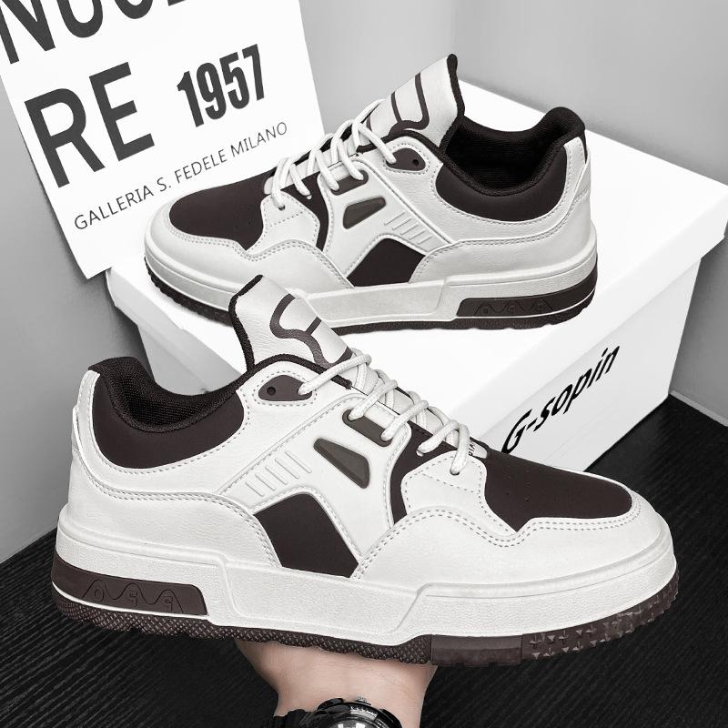 

Autumn men s shoes 2024 new breathable little white shoes men s trend versatile thick-soled low-top sports shoes casual board shoes 44
