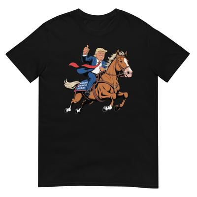 Funny Donald Trump Riding Horse Trump On Horseback T-Shirt
