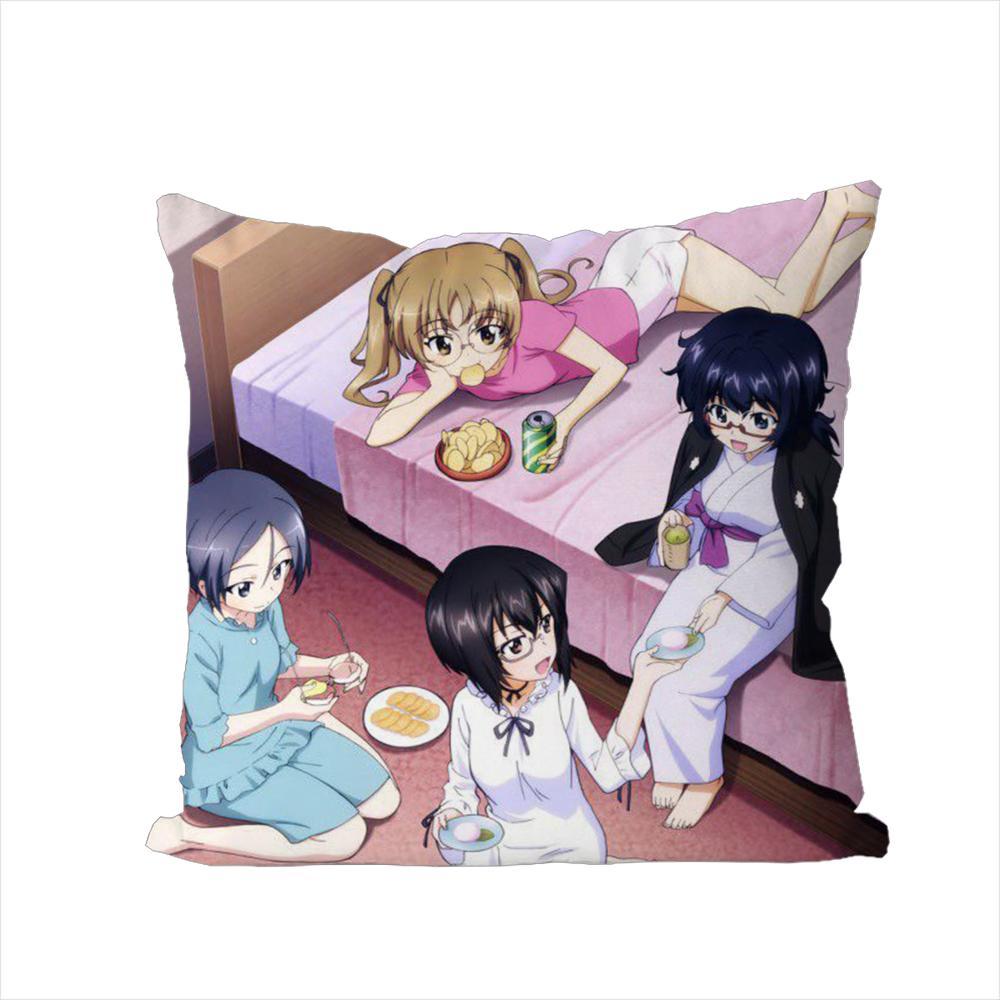 

GGIRLS Und PANZER Pillow Case For Car Sofa Decorative Home Doublesided Print Plush Square Throw Pillow Cushion Cover 30x30cm