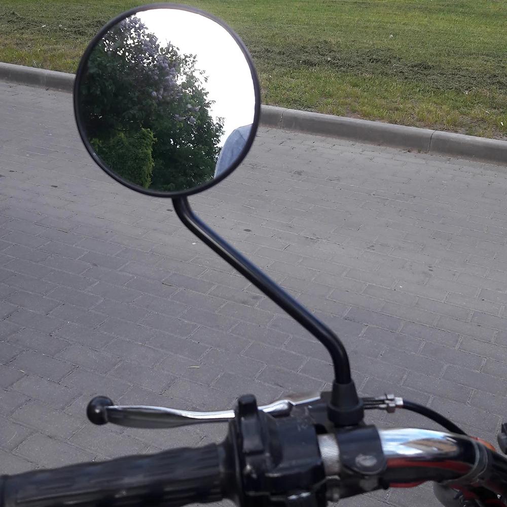 Motorbike Side Mirrors E-bike Scooter Rearview Mirror 8/10mm Universal Motorcycle Round Side Back View Mirrors