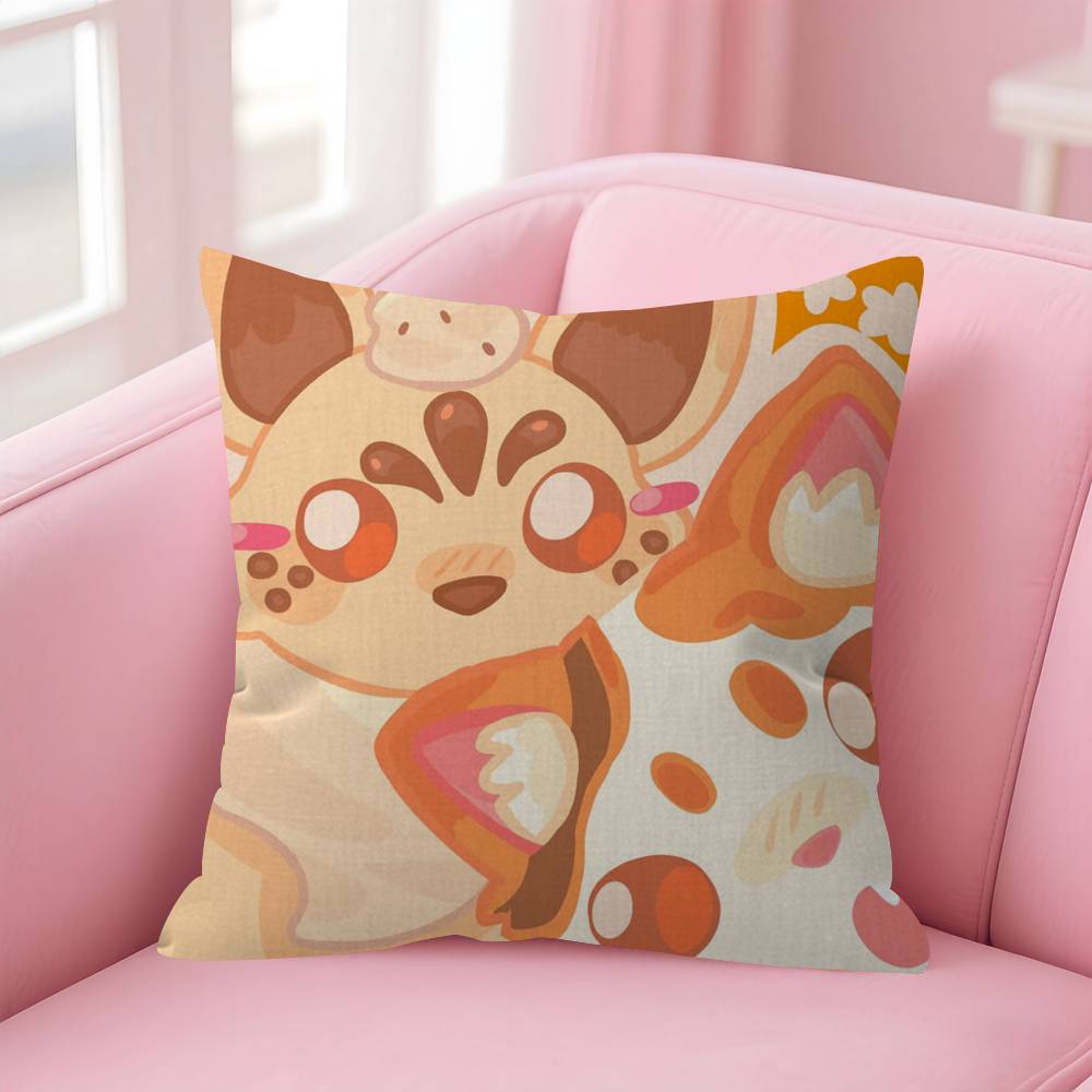 AAdopts Me Game Custom Cushion Cover Car Throw Pillow Case For Sofa Car Christmas Gift