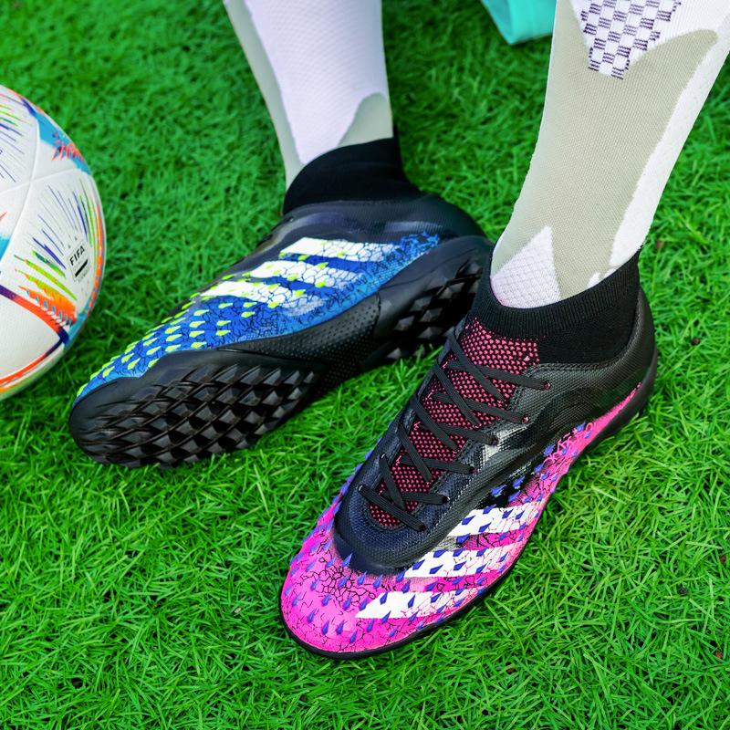 

Футбольные бутсы с высоким верхом, шипы, для учеников средней школы, кроссовки, спорт, искусственный газон, сломанные шипы, мужская обувь 45