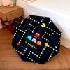 1 Guarda-chuva Automático Dobrável - Padrão Pac-Man, Design Portátil e Dobrável com 8 Varetas, Presentes de Natal e Aniversário