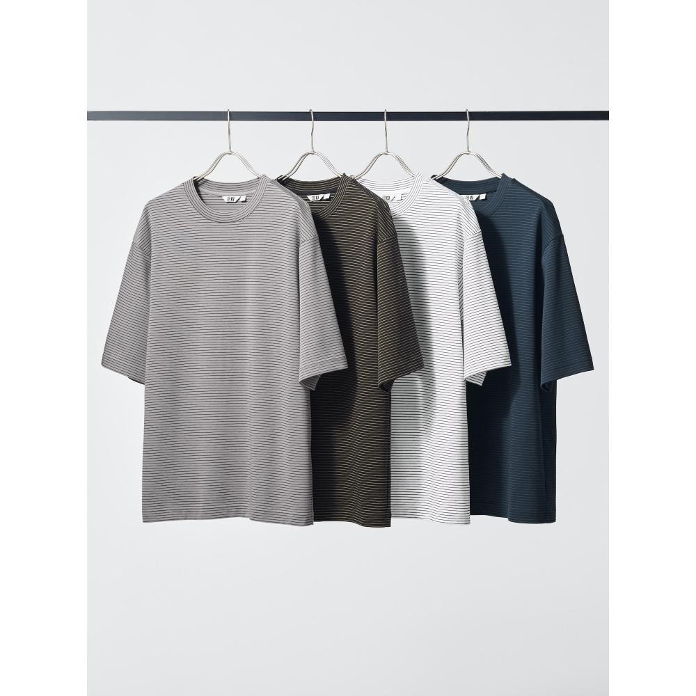 Uniqlo Airism CoTTon Oversized STripe T