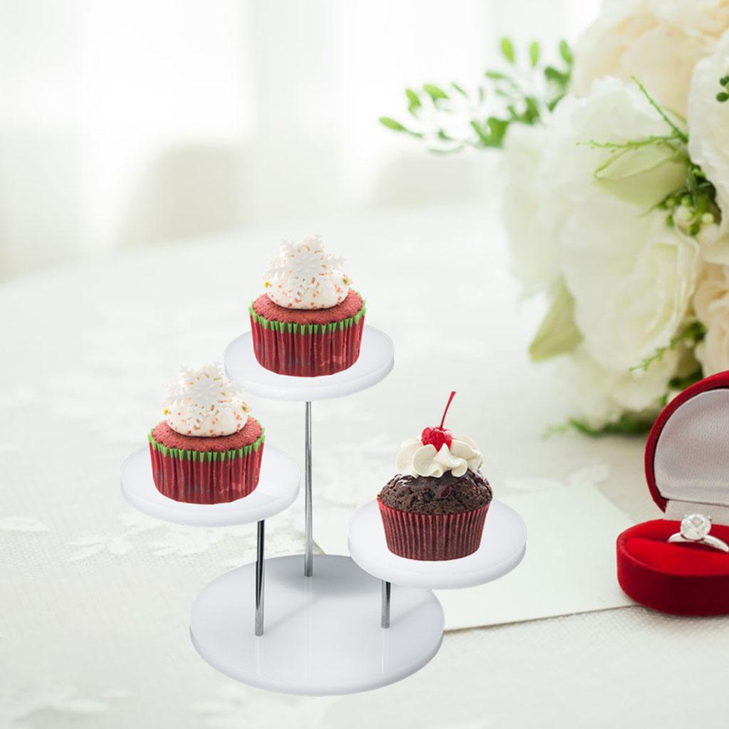 Acrylic Cake Stand Cupcake Stand Display Rack Reusable Cosmetics Holder