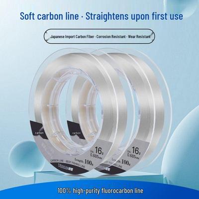 Imported Carbon Line Leader for Strong Tensile Strength and Rock Fishing