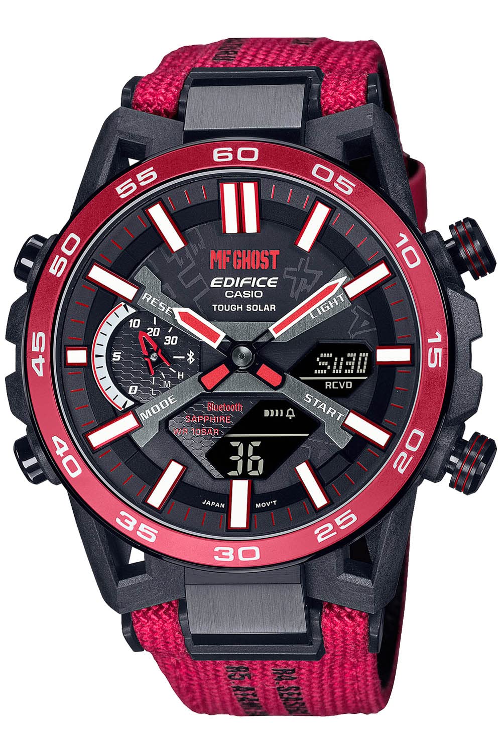 

EDIFICE Watch EDIFICE Solar Collaboration Model Red [Casio] SOSPENSIONE Bluetooth-enabled Initial D MF Ghost ECB-2000MFG-1AJR Men s