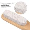 Pumice Stone Foot Scrubber with Wooden Handle for Calluses and Rough Skin Exfoliation