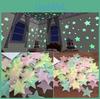 100pcs Bag Of Premium Quality Glow In The Dark Wall Stickers For Kids' Bedrooms In Colorful Star Shapes