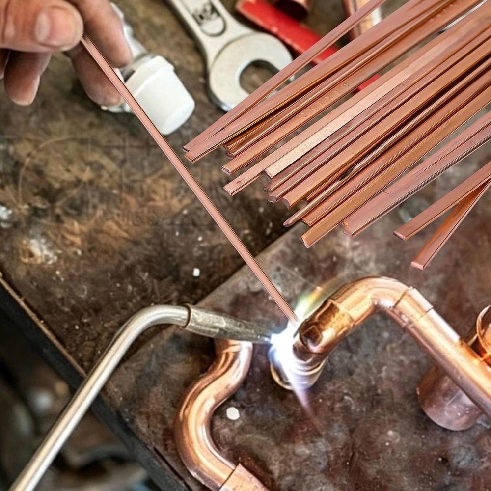 4Pcs Flat Flat Copper Electrode for Mechanical Repair and Refrigeration Equipment