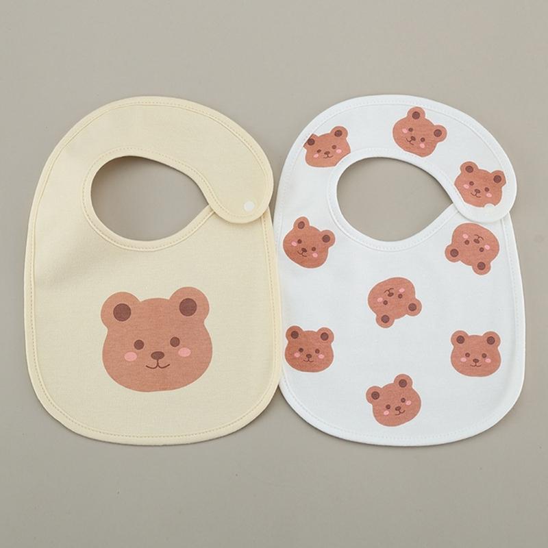 2-teiliges/Set Neugeborenes Baby Baumwoll-Lätzchen Spucktuch Modisches Säuglings-Hochabsorbierendes Speicheltuch Säuglings-Beißlätzchen