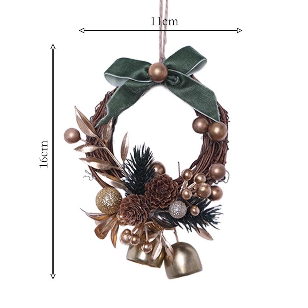 

Christmas Garland Pendant Festive Wooden Christmas Circle Home Decor Ornament Handcrafted Holiday Decorative Ornament For Window